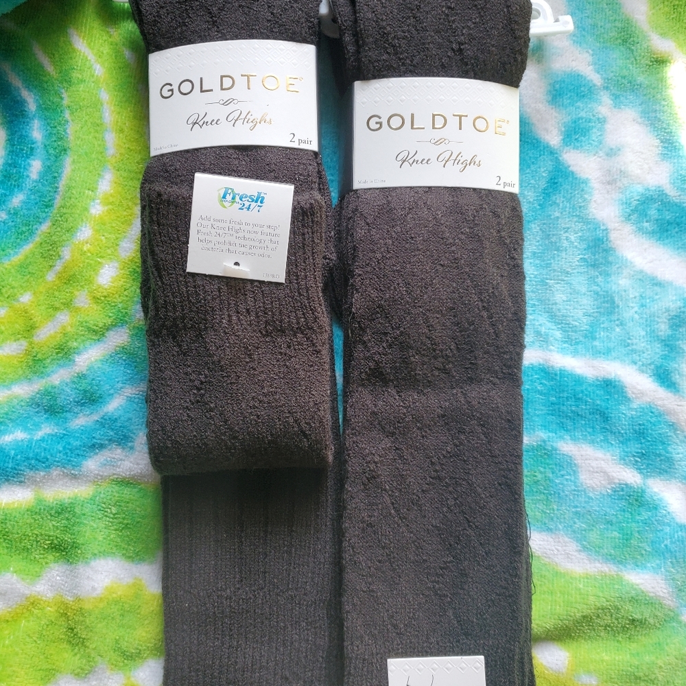 Two sets of Gold Toe Knee Highs (4 pair, total)